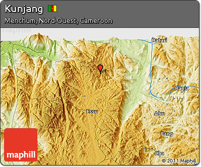 Physical 3D Map of Kunjang