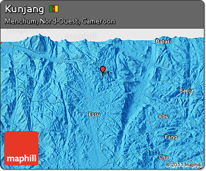 Political 3D Map of Kunjang