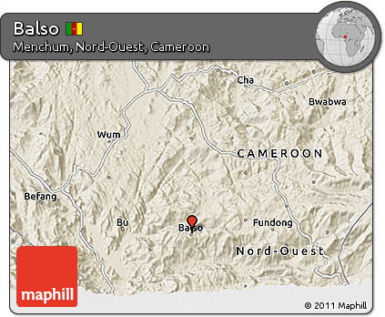 Shaded Relief 3D Map of Balso
