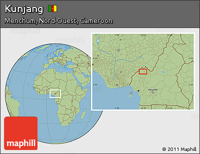 Savanna Style Location Map of Kunjang