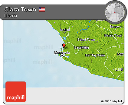 Physical 3D Map of Clara Town