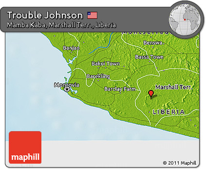 Physical 3D Map of Trouble Johnson