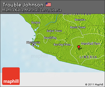 Physical 3D Map of Trouble Johnson