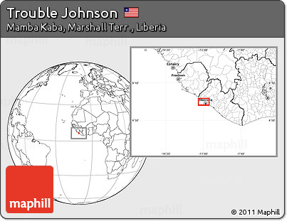 Blank Location Map of Trouble Johnson