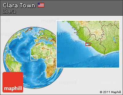 Physical Location Map of Clara Town