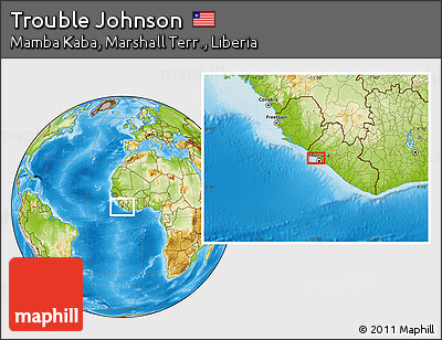 Physical Location Map of Trouble Johnson