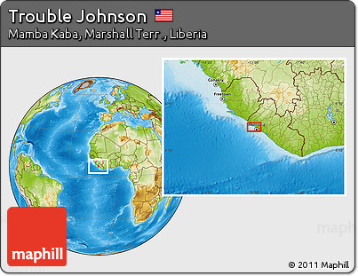 Physical Location Map of Trouble Johnson