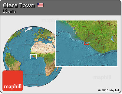 Satellite Location Map of Clara Town