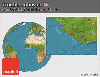 Satellite Location Map of Trouble Johnson