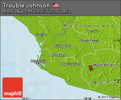 Physical Map of Trouble Johnson