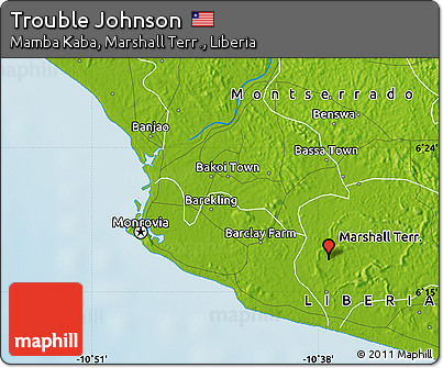 Physical Map of Trouble Johnson