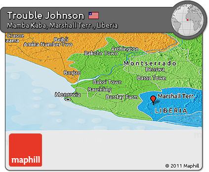Political Panoramic Map of Trouble Johnson