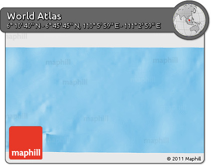 Physical 3D Map of the Area around 6° 28' 13" N, 110° 34' 29" E