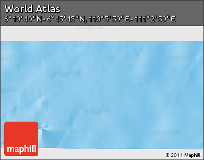 Physical 3D Map of the Area around 6° 28' 13" N, 110° 34' 29" E