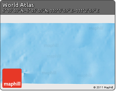 Physical 3D Map of the Area around 6° 28' 13" N, 110° 34' 29" E