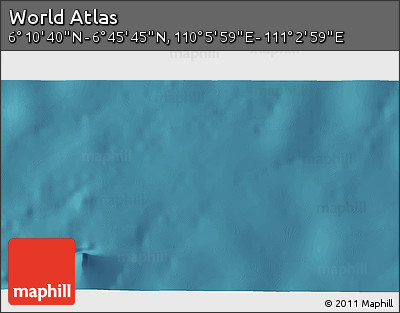 Satellite 3D Map of the Area around 6° 28' 13" N, 110° 34' 29" E