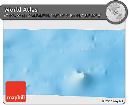 Physical 3D Map of the Area around 6° 28' 13" N, 113° 7' 30" E
