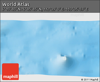 Physical 3D Map of the Area around 6° 28' 13" N, 113° 7' 30" E