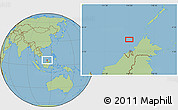 Savanna Style Location Map of the area around 6° 28' 13" N, 114° 49' 29" E