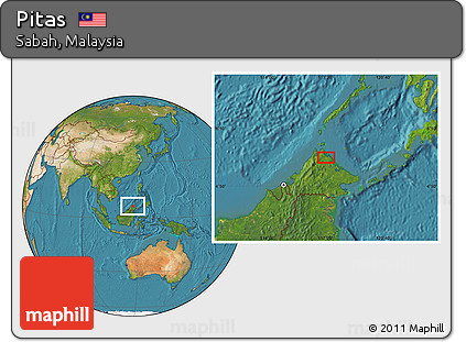 Satellite Location Map of Pitas