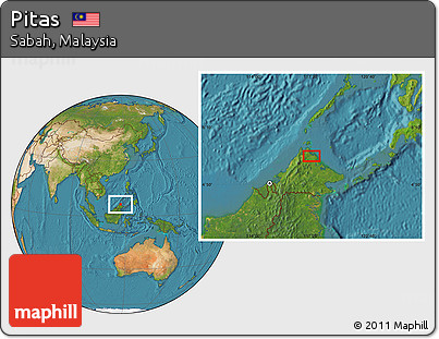 Satellite Location Map of Pitas