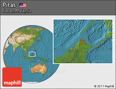 Satellite Location Map of Pitas