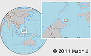 Gray Location Map of the area around 6° 28' 13" N, 119° 4' 29" E
