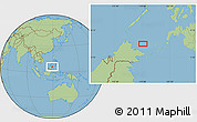 Savanna Style Location Map of the area around 6° 28' 13" N, 119° 4' 29" E