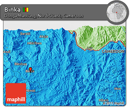 Political 3D Map of Binka