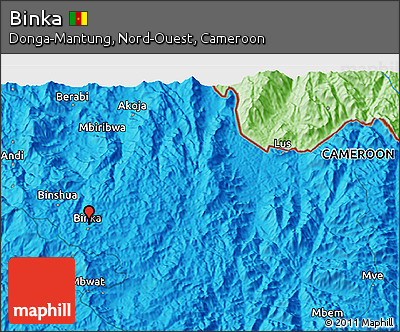 Political 3D Map of Binka