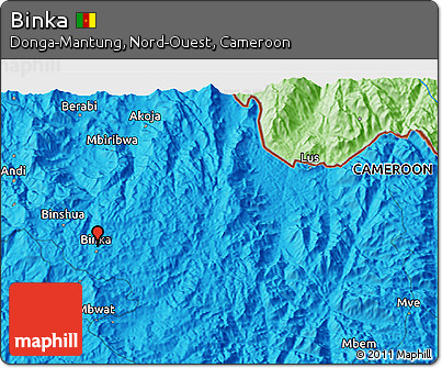 Political 3D Map of Binka
