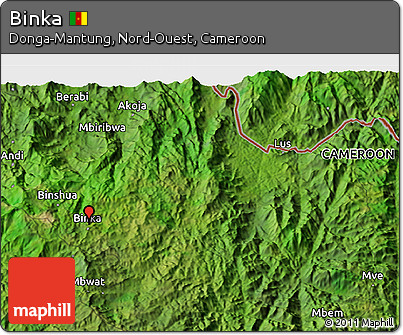 Satellite 3D Map of Binka