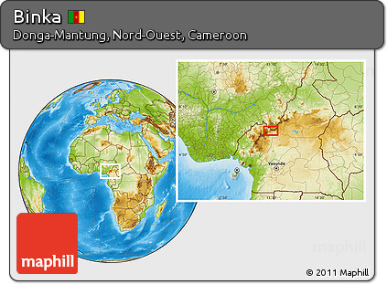 Physical Location Map of Binka