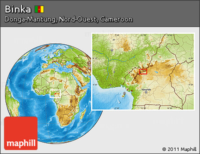 Physical Location Map of Binka