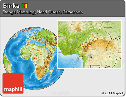 Physical Location Map of Binka