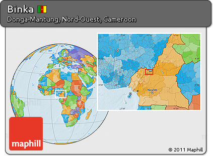 Political Location Map of Binka
