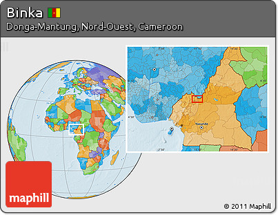 Political Location Map of Binka