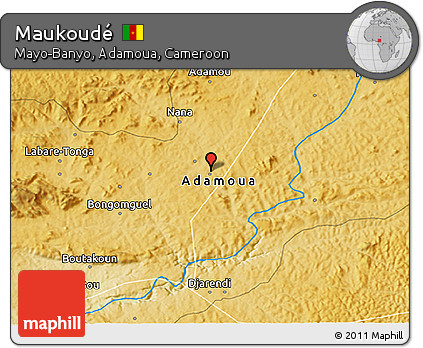 Physical 3D Map of Maukoudé