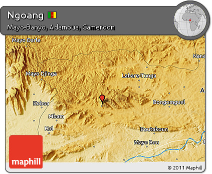 Physical 3D Map of Ngoang
