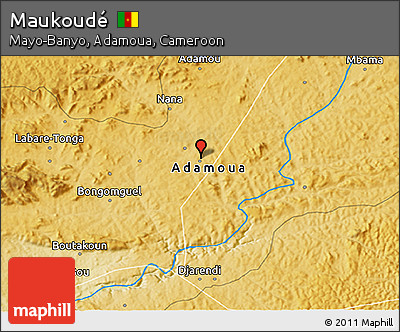 Physical 3D Map of Maukoudé