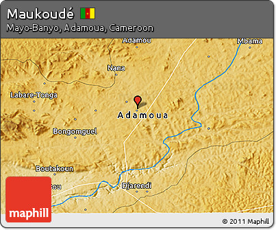 Physical 3D Map of Maukoudé