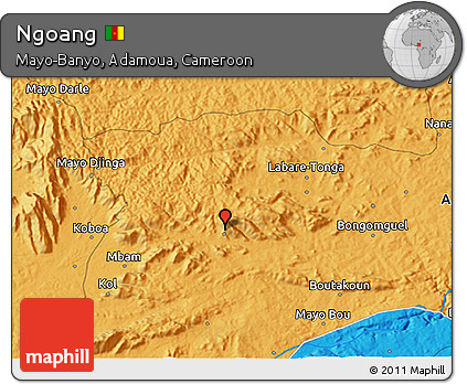 Political 3D Map of Ngoang