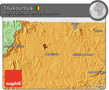 Political 3D Map of Toukouroua