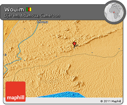Political 3D Map of Wouim