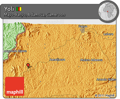 Political 3D Map of Yoli