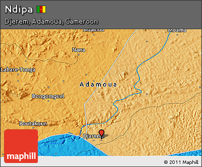 Political 3D Map of Ndipa