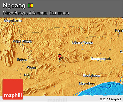 Political 3D Map of Ngoang