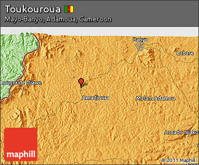 Political 3D Map of Toukouroua