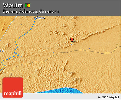 Political 3D Map of Wouim