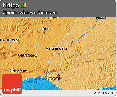 Political 3D Map of Ndipa